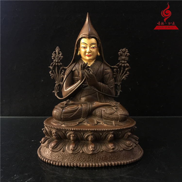 Domestic Buddha statue Master Tsongkhapa 20cm excellent face posture solemn workmanship Karma Ruyi shop