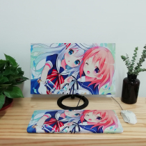 New Korean animation cartoon desktop computer dust cover protective cover 2732 inch curved screen Universal set Computer set