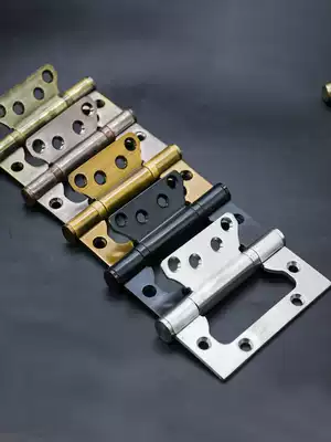 Xiaoda 4-inch stainless steel sub-mother hinge mute black slotted-free indoor wooden door letter hinge hinge room door