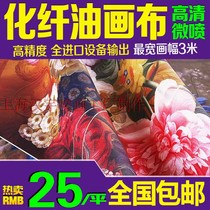 Cotton chemical fiber oil canvas printing double spray cloth poster outdoor photo hanging scroll custom frameless painting spray painting printing