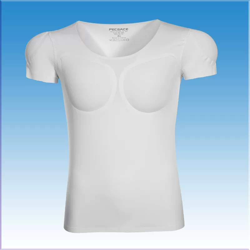 Искусственный мужской торс, невидимая футболка, slim fit, с коротким рукавом, косплей