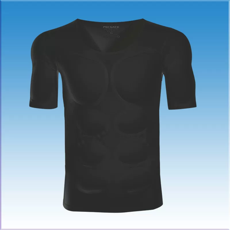 Искусственный мужской торс, невидимая футболка, slim fit, с коротким рукавом, косплей