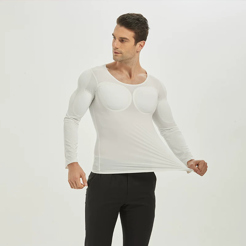 Искусственный мужской торс, невидимая футболка, slim fit, с коротким рукавом, косплей