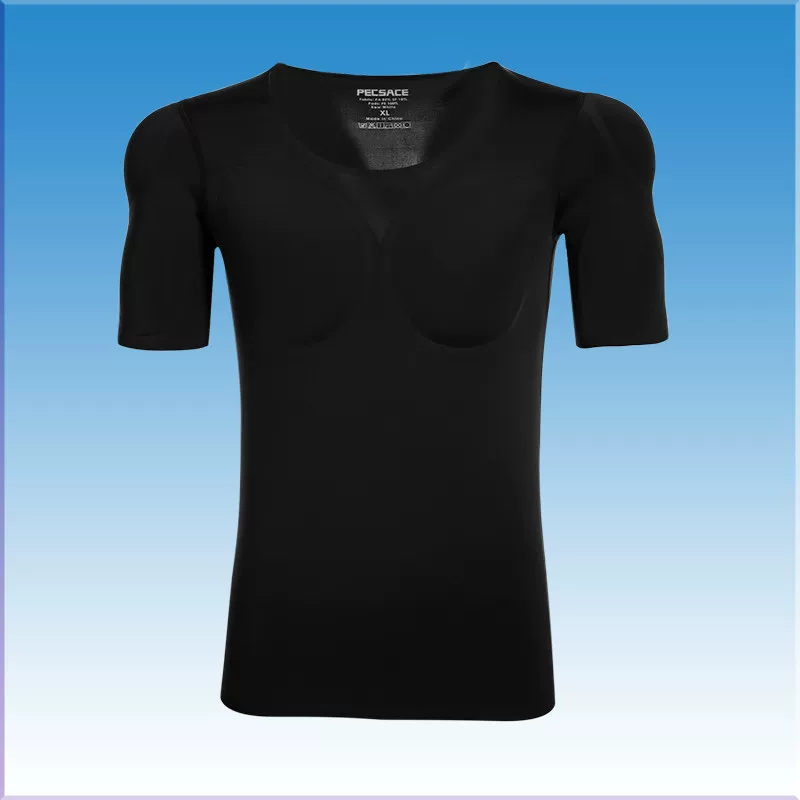Искусственный мужской торс, невидимая футболка, slim fit, с коротким рукавом, косплей