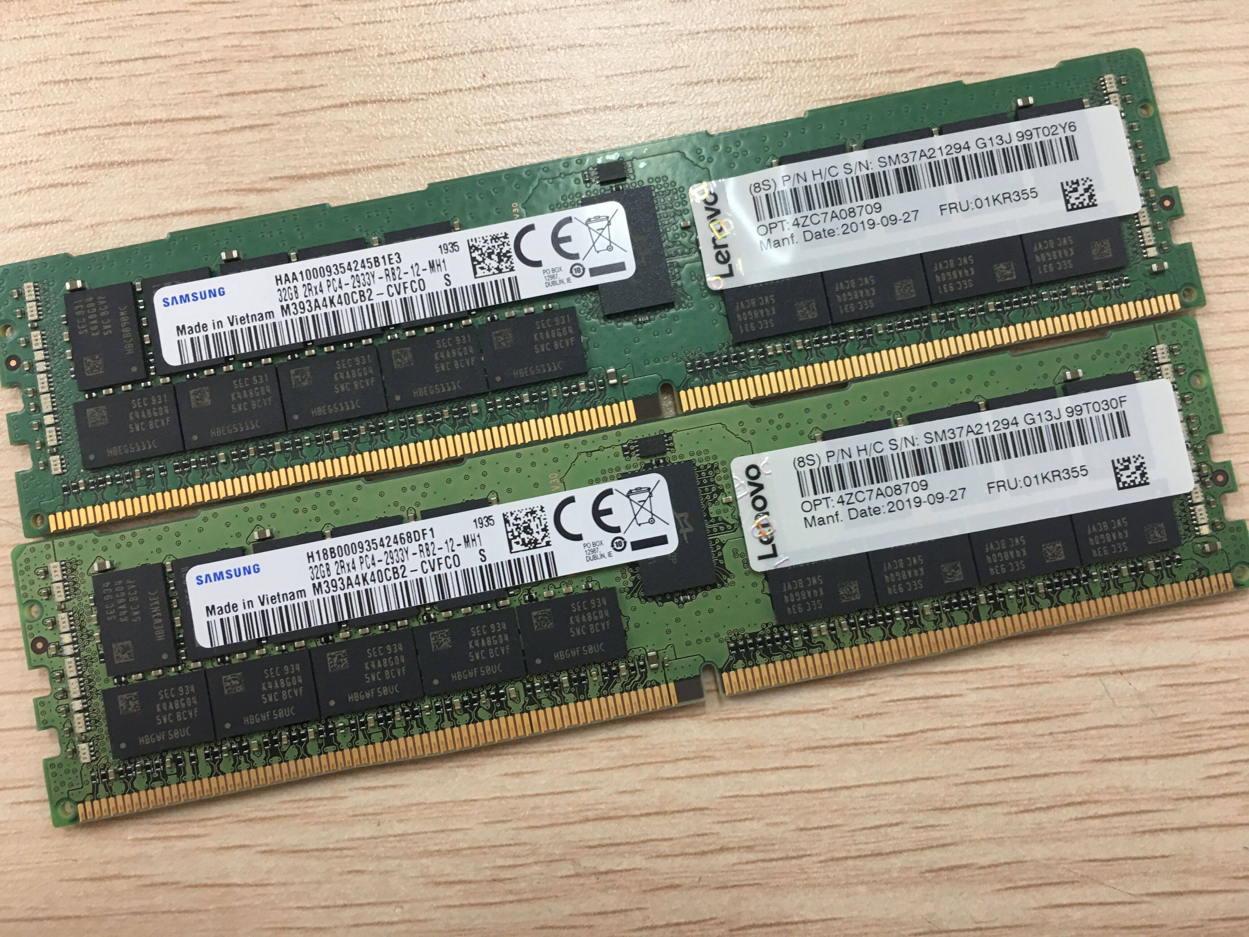 Lenovo 01KR355 4ZC7A08709 32G DDR4 2933 ECC REG SR server memory
