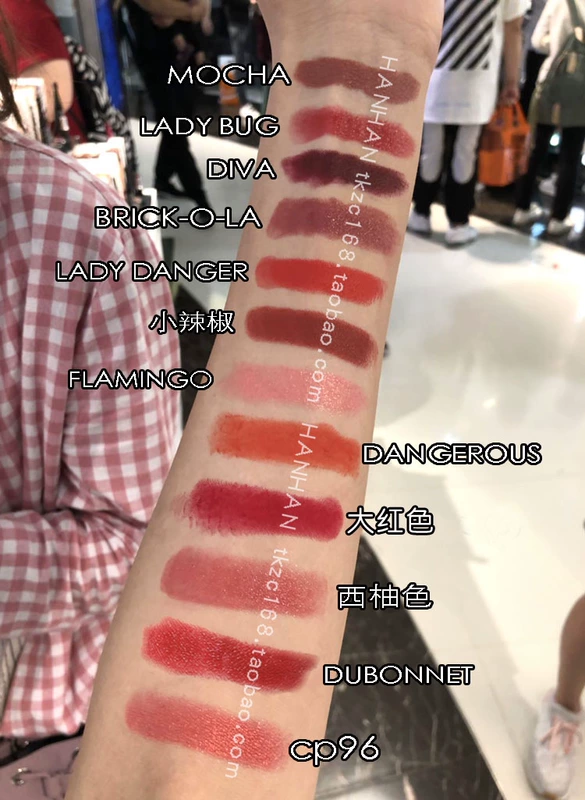 MAC Charm Bullet Matte Lipstick Son môi Cow Blood Red Pepper Pepper Bưởi Hộp quà tặng Ngày Valentine bảng màu son bbia kem nắp xanh