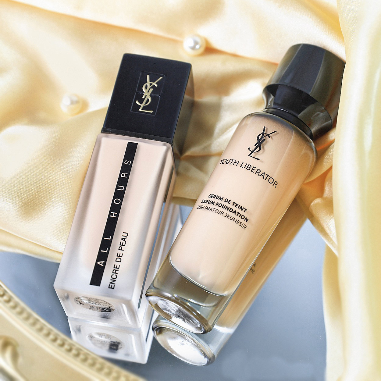 YSL Saint Laurent supermodel feather inverse aging goddess Hengjiu powder bottom liquid flawless lasting B10 B20 nourishing skin 