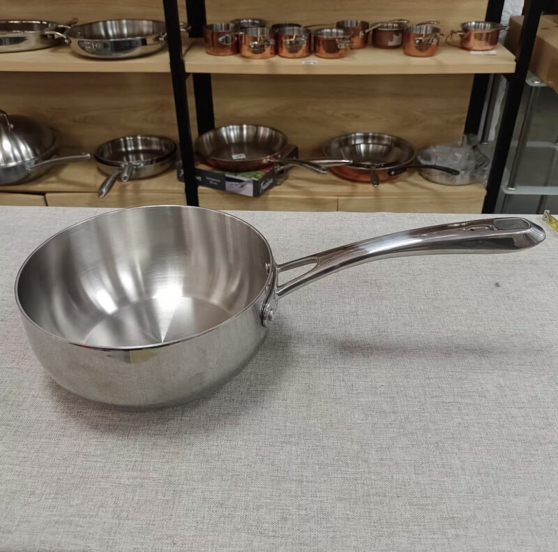 American Cuisinart Pure 304 Stainless Steel 20cm Milk Pot for Baby Food and Cooking Instant Noodles, 3-Layer Steel