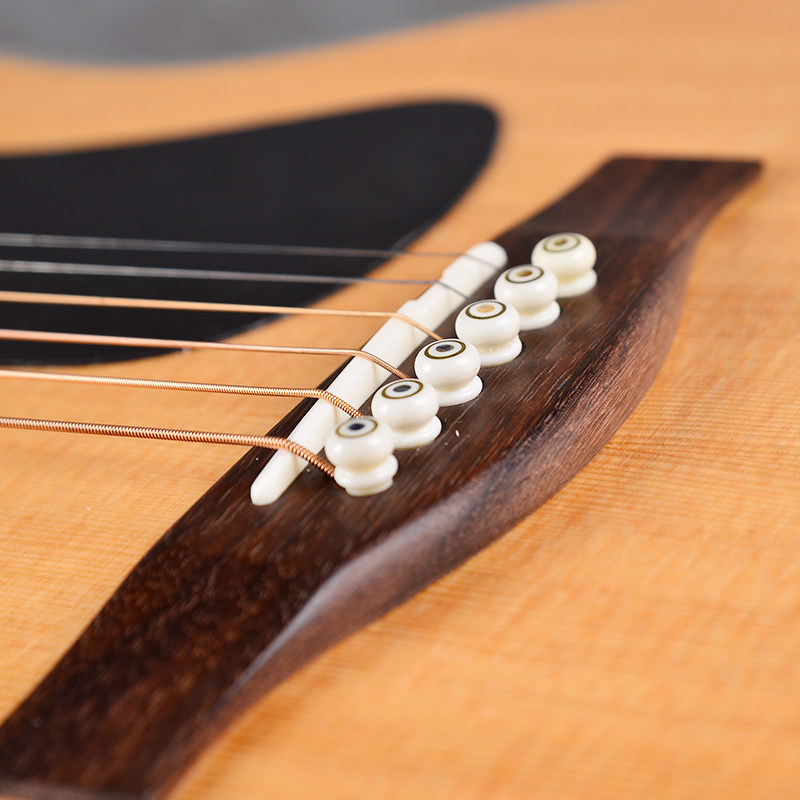 Folk guitar ebony solid string conical string nail cow bone string vertebral tail nail classical guitar black and white string nail string column