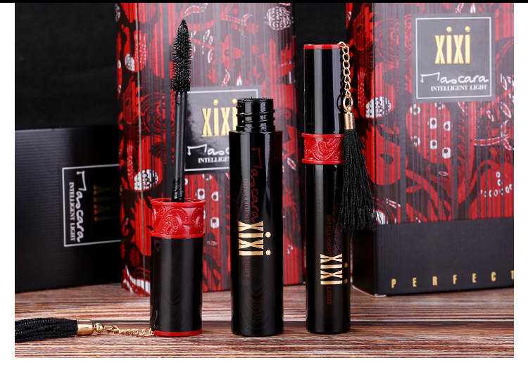 Bộ trang điểm màu đỏ khuyên dùng cho mascara XIXI kết hợp đôi ống sợi chống thấm nước chống thấm mồ hôi chuốt mi lameila