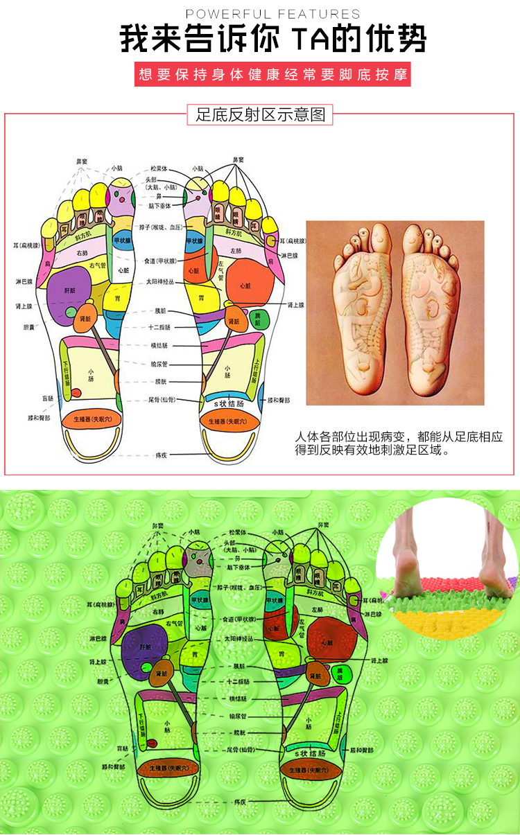[Cửa hàng bách hóa Tân Cương] đề cập đến tấm áp lực chân bước massage chân ngón tay áp lực pad ngón chân bàn chân - Thiết bị sân khấu đèn nháy led cuộn 100m