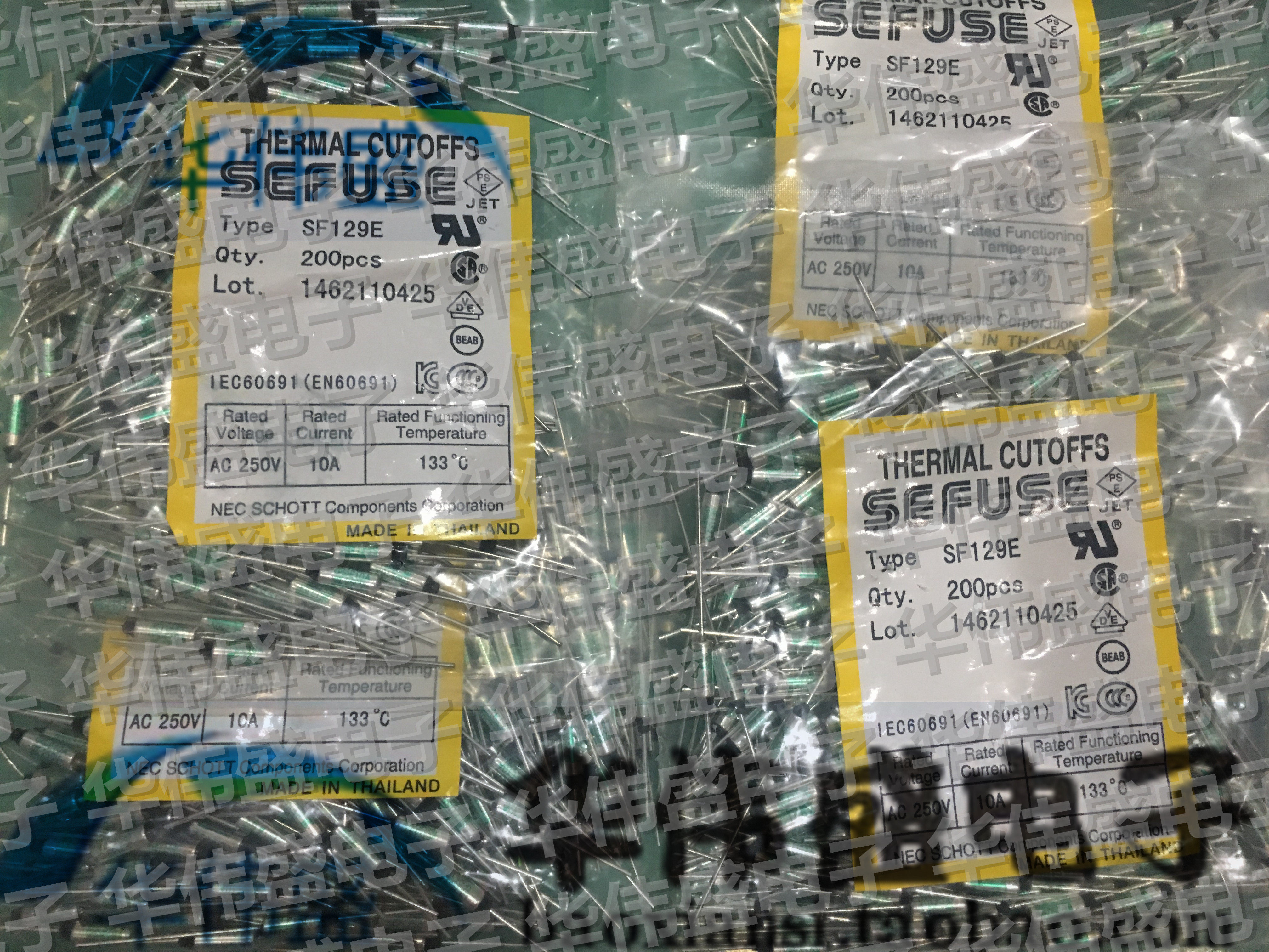 Imported Japan NEC Rice Cooker Temperature Fuse Tube SF226E TF227 degree 250V 10A 227 degree