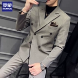 Мужской комплект, пиджак классического кроя, свадебное платье, в корейском стиле