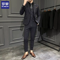 Синий цветной комплект, жилет, штаны, 3 предмета