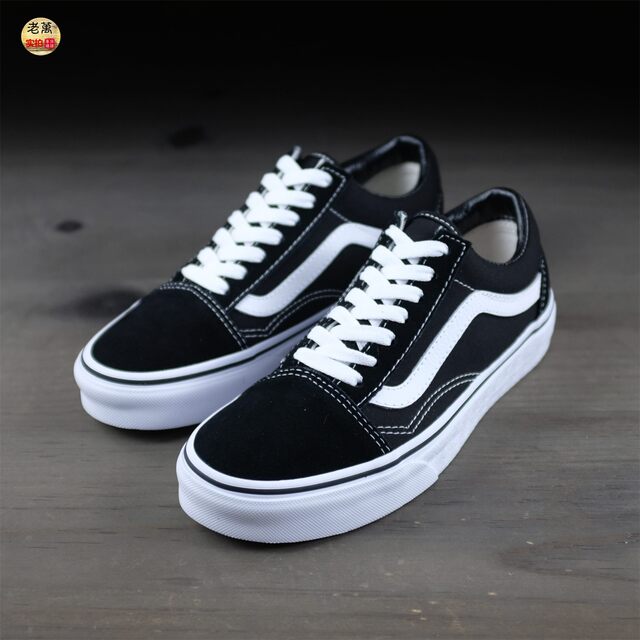 Lao Wan VANS oldskool black and white classic OS low-top canvas shoes VN000D3HY28