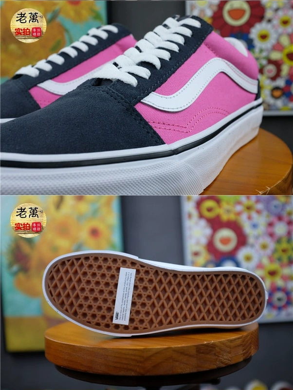 Lao Wan VANS Old Skool phối hai màu giày thể thao giản dị sọc bên hông VN0A38G1VQZ - Dép / giày thường