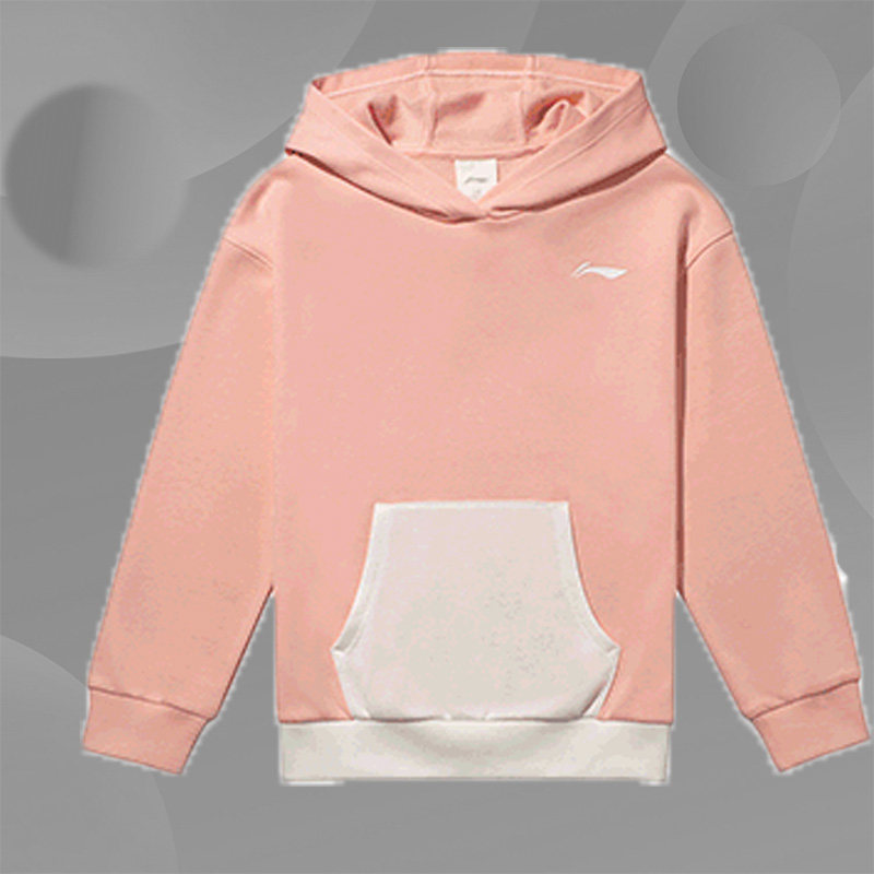 Li Ning child clothing children's clothing and men's and women's pocket splicing color comfort Jane about even hat sportswear YWDQ381