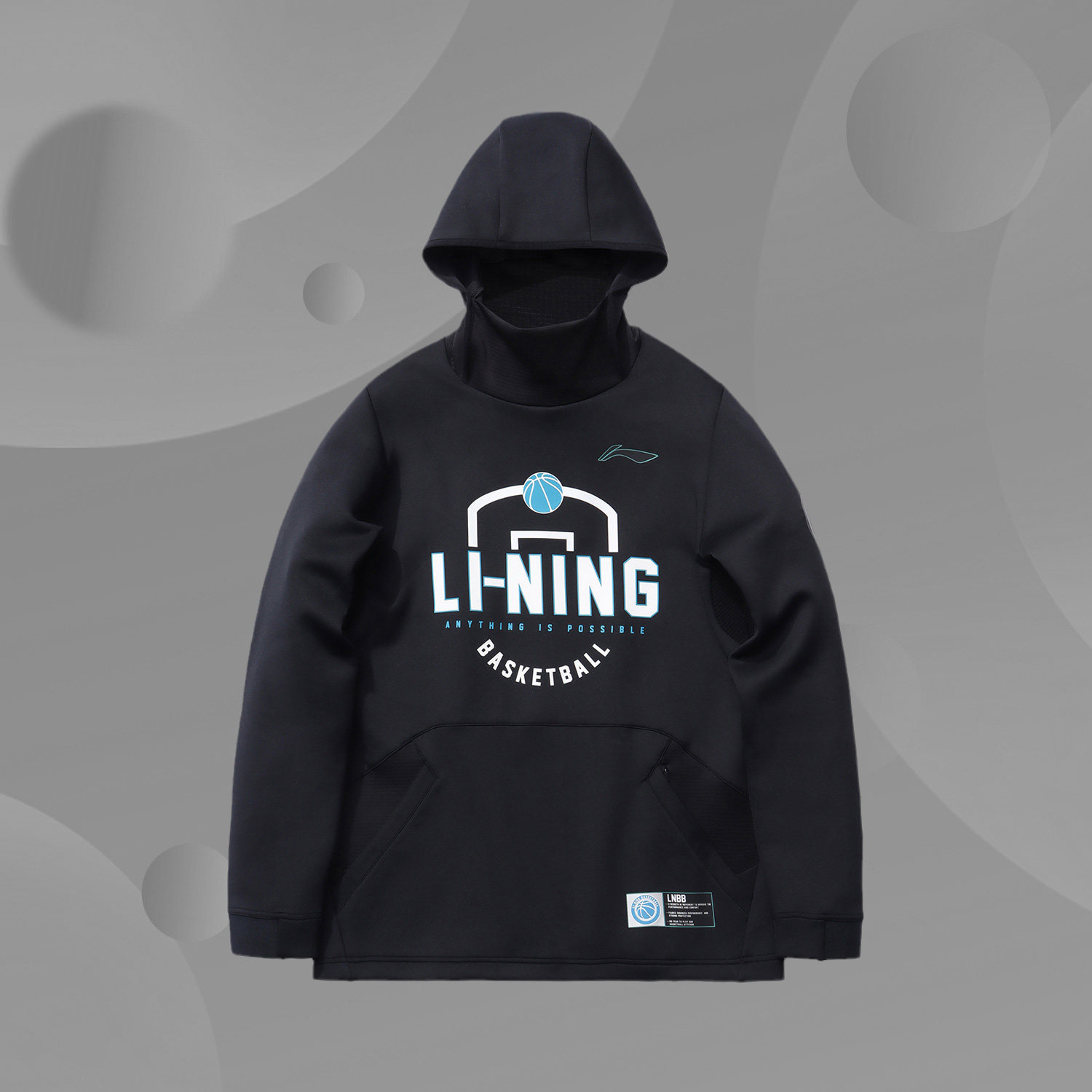 Li Ning Leisure Fashion (2021 New) Basketball Series Men's Turtleneck Hooded Sweatshirt AWDR089