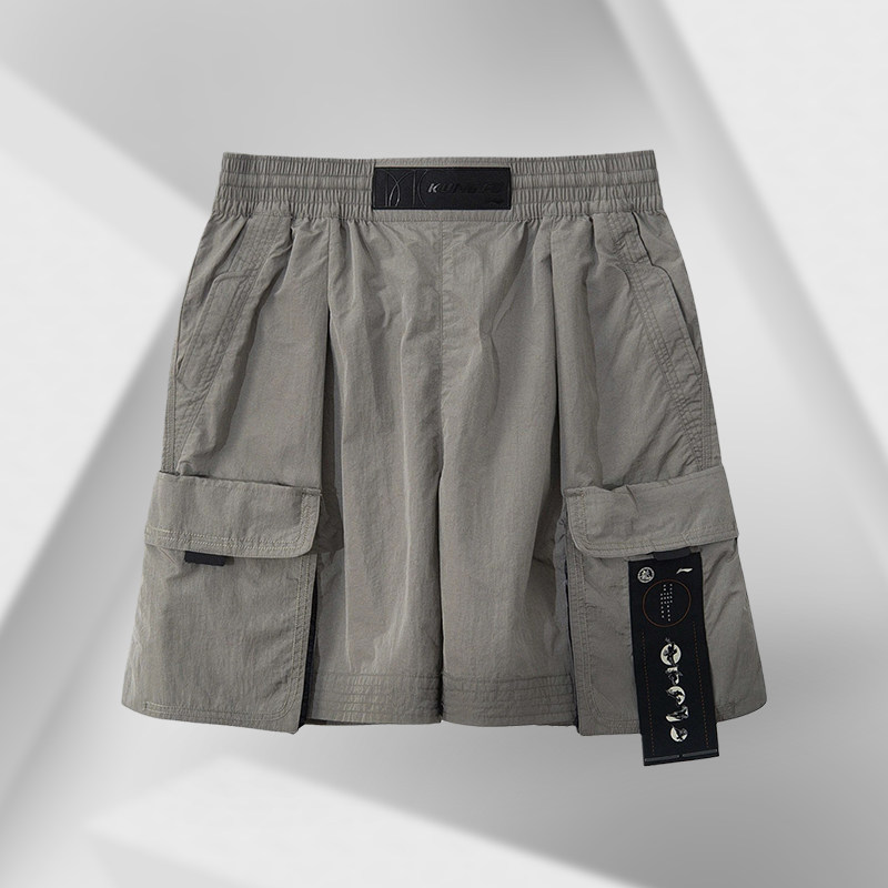 Li Ning X Jackie Chan Kung Fu Series Men's Sports Fashion Leisure Loose Fashion Men's Shorts AKSR221