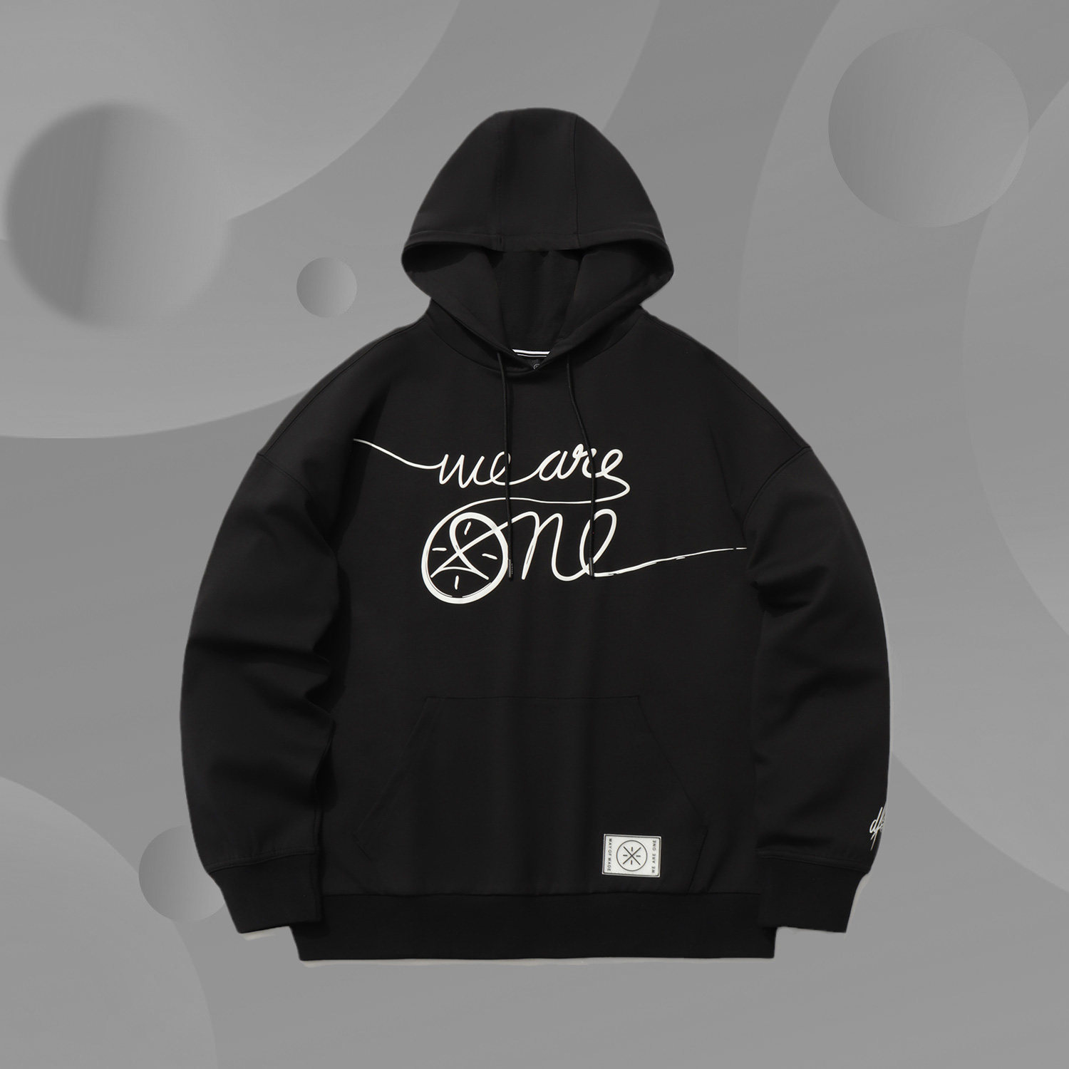 Li Ning 2021 Spring new Wade x Artist DFT joint series Men's sleeve hooded sweatshirt