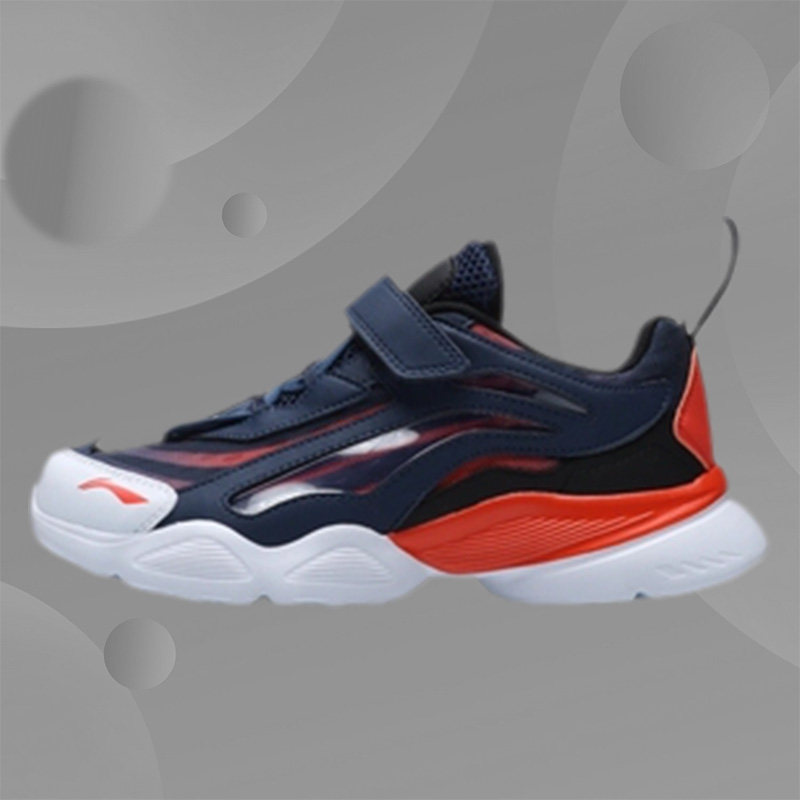 Li Ning children's shoes casual shoes men's and women's big children's 2021 new round head youth low-top sneakers YKCQ274