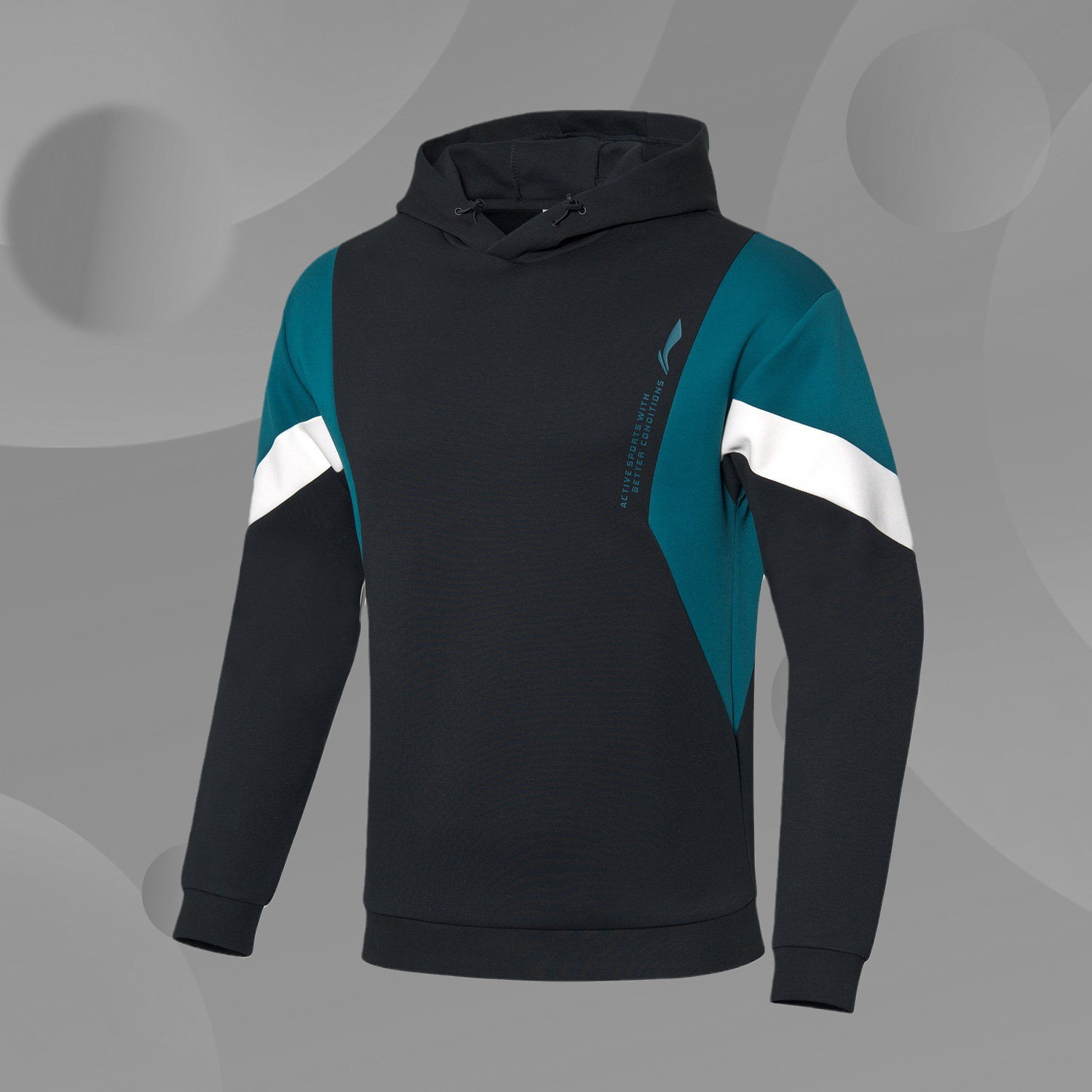 Li Ning Wei Yi Men's New Men's Turtleneck Hat Jacket Long Sleeve Casual Knitted Sportswear AWDQ107