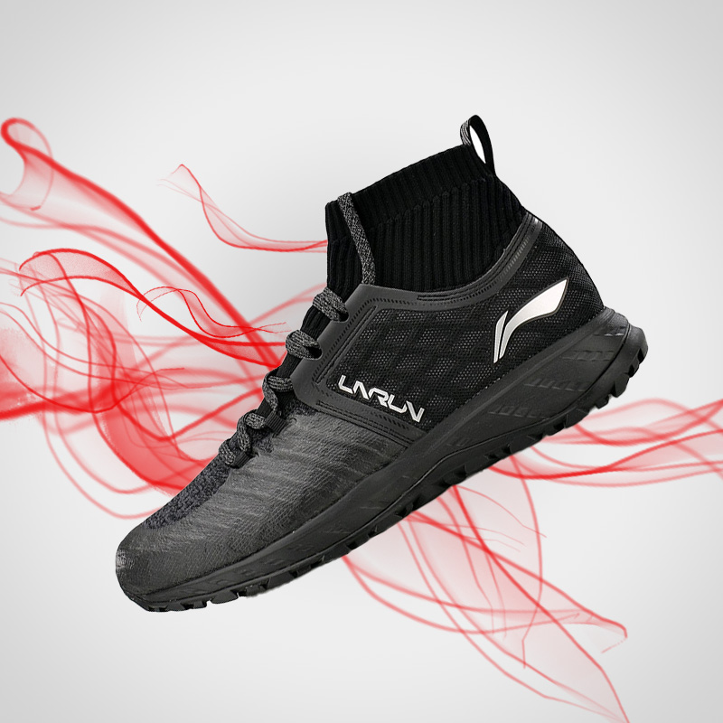 Li Ning running shoes men's shoes 18 new Li Ningyun reflective sock shoes winter tube ARHM083