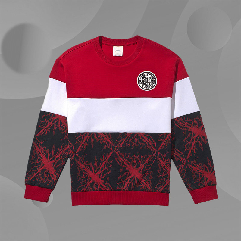 Li Ning Children's Wear Basketball Department Male Children's Turtleneck Hairless Wear Youth Crewneck Joker 2020 Autumn YWDQ161