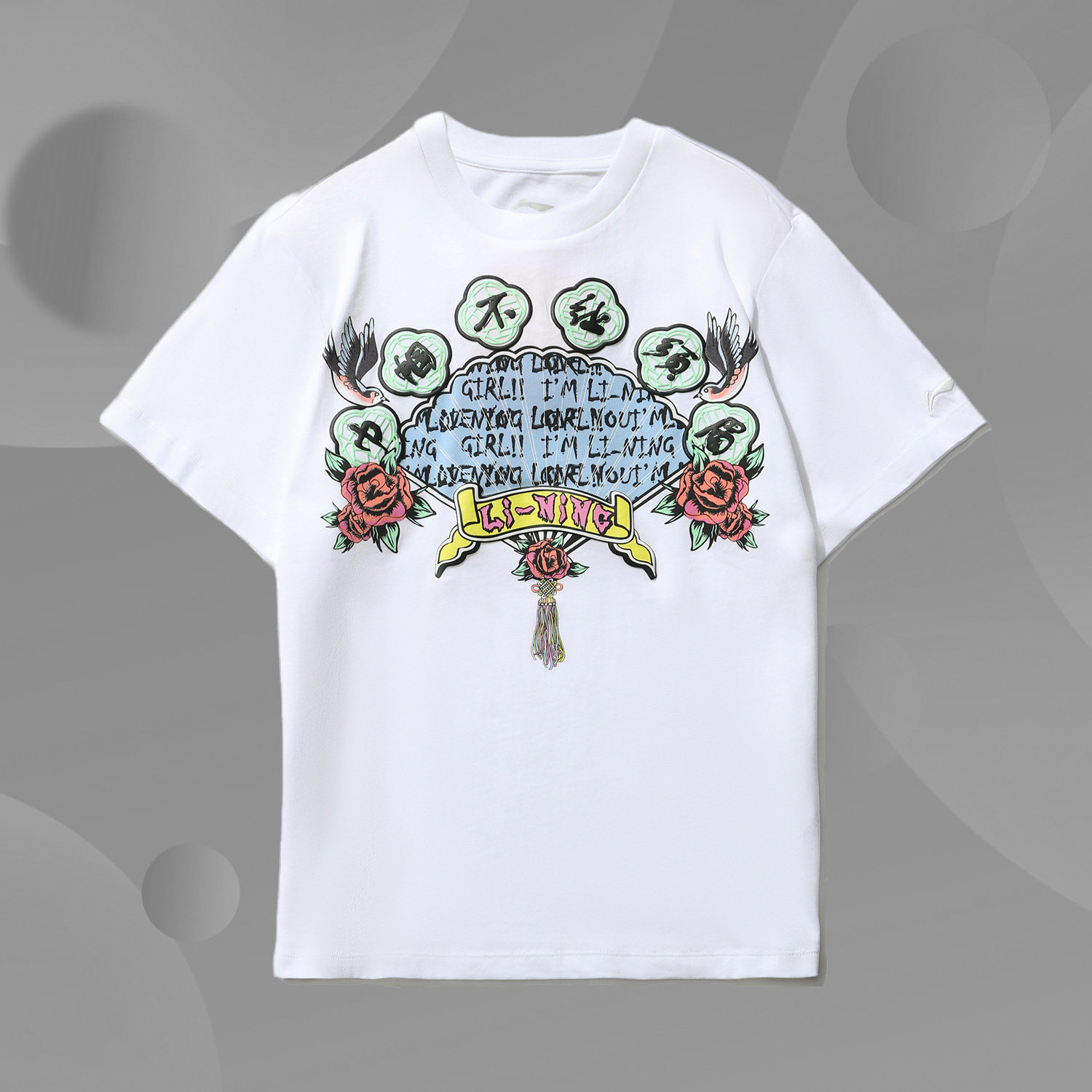 Li Ning Girls' Sports Life Series Comfortable Short Sleeve T-shirt 2021 Summer New YHSR084