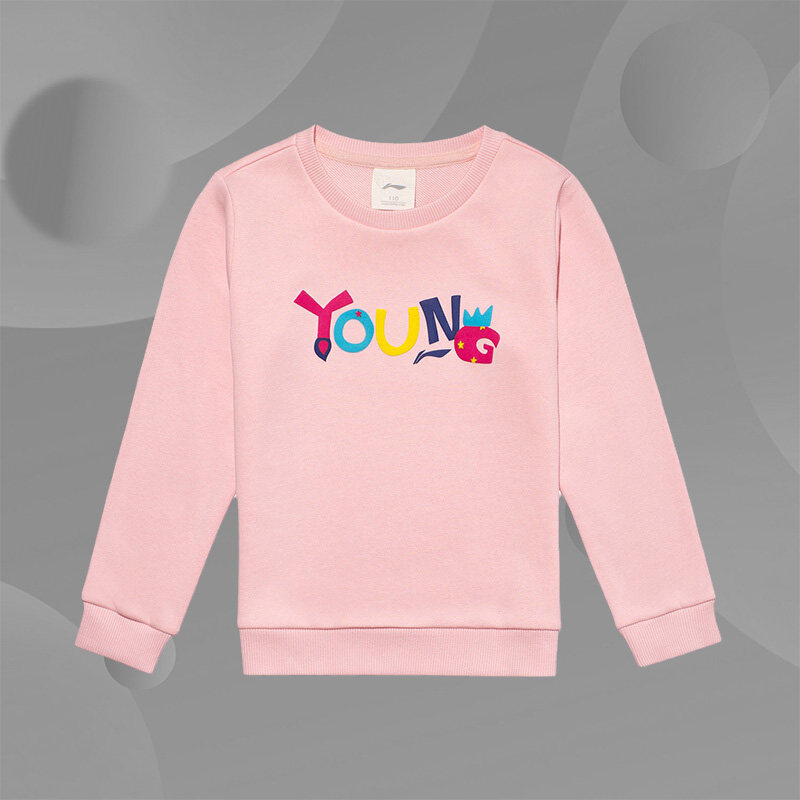 Li Ning Children's Wear 2019 Autumn New Girls 3-6 Years Old Sports Leisure Fashion Turtleneck Leisure Jacket YWDP134