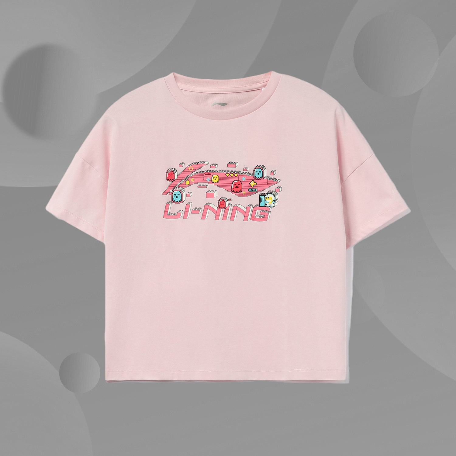 Li Ning Short Sleeve T-shirt New Girl Fashion Sports Round Collar Loose Summer Sportswear Jacket AHSR832