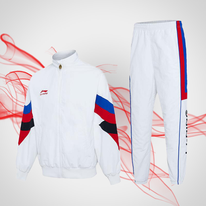 Li Ning Group Purchase Shuttle Loom Sportswear Sweater Trousers Men's Jersey Without Cap Sweater Suit AACP015
