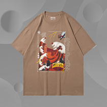 Li Ning Fashion Leisure Sports BADFIVE Jianghu Heroes Men's Loose Short Sleeve T-Shirt AHSQ935