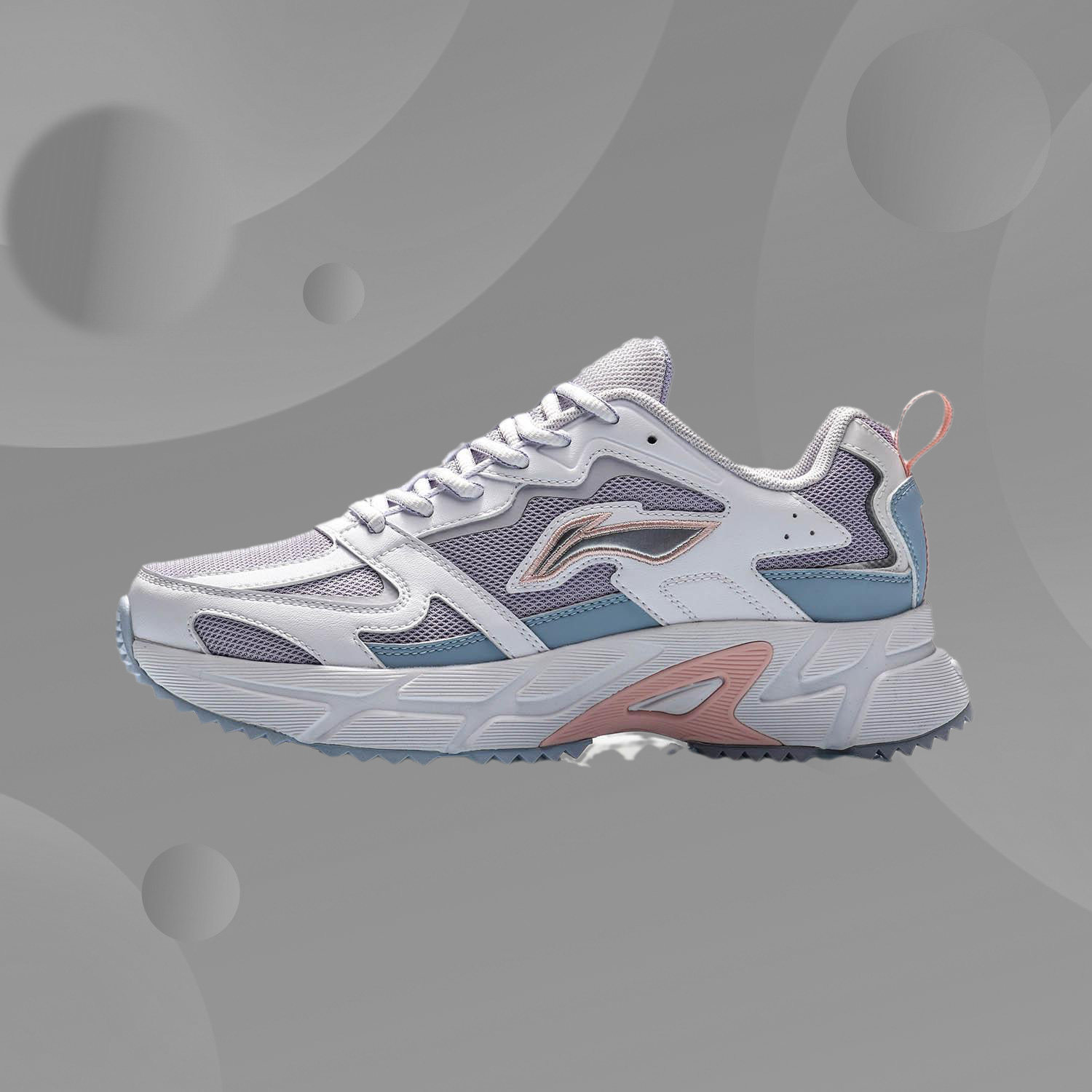 LINING Li Ning female trend running shoes damping anti-slip retro sports shoes ARLQ004