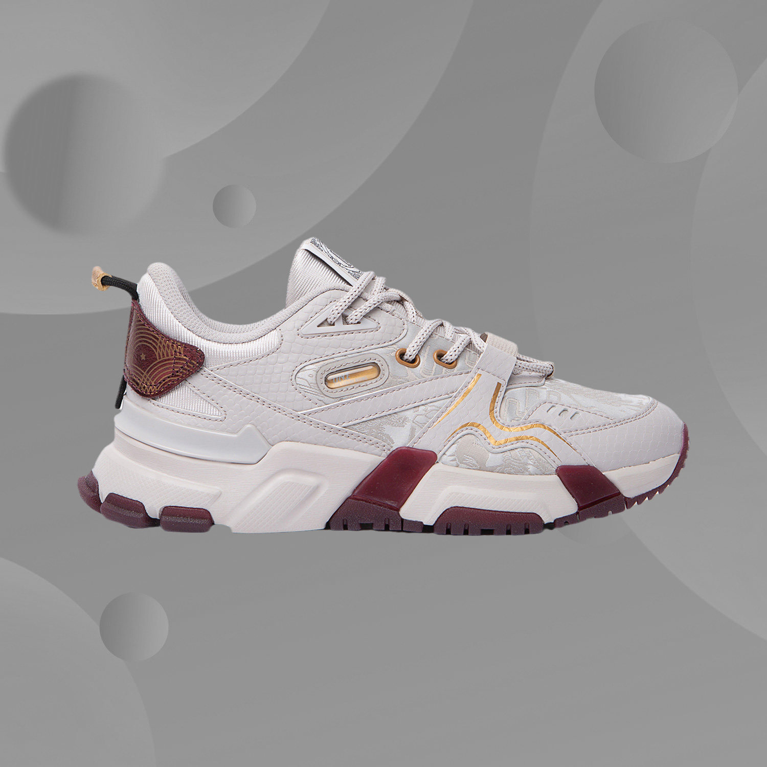 Li Ning Sports Fashion Shoes Forbidden City Baoyun Building Co-branded 001 Journey Women's Classic Casual Shoes AGCQ456