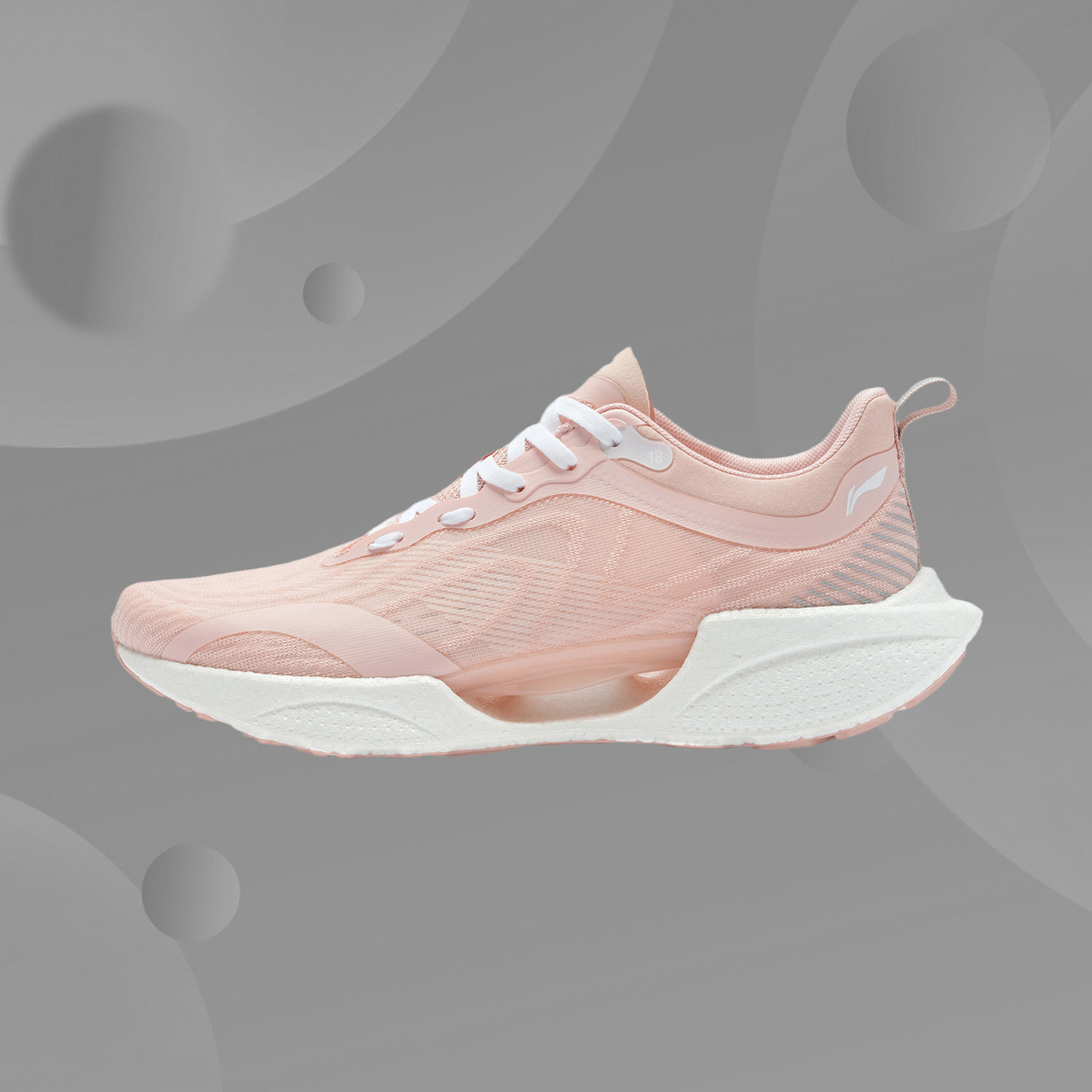 Li Ning Running Shoes Woman 2021 Summer Ultra Light 18 Breathable Mesh Surface Damping Race Speed Sneaker Special Cabinet ARMR008