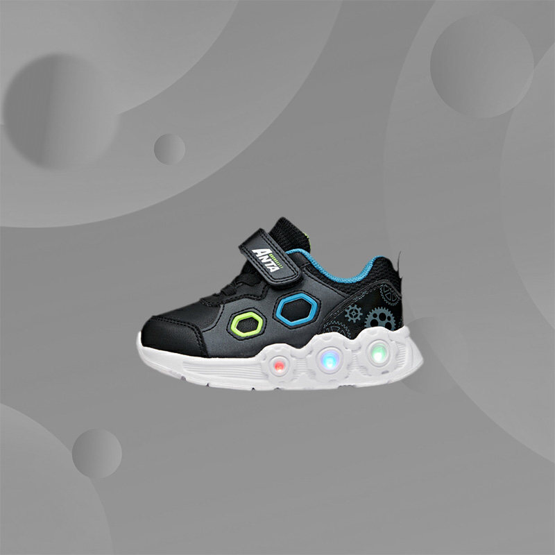 Anta Lighting Toddler Shoes 2021 Spring and Summer Boys and Girls Velcro Soft Mesh Casual Shoes 332110052