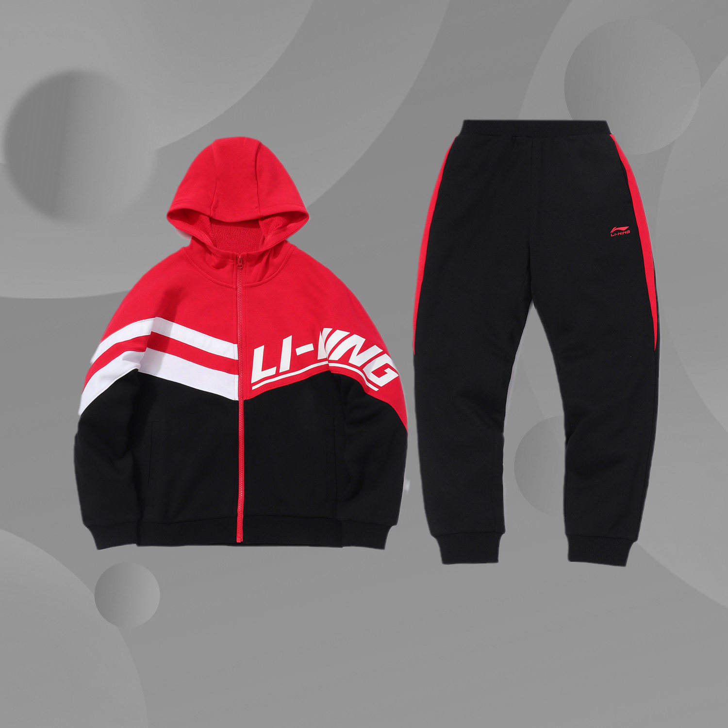 li ning children suit male, spring 2021) new long-sleeved thick cotton T guardian men's sportswear YWER009