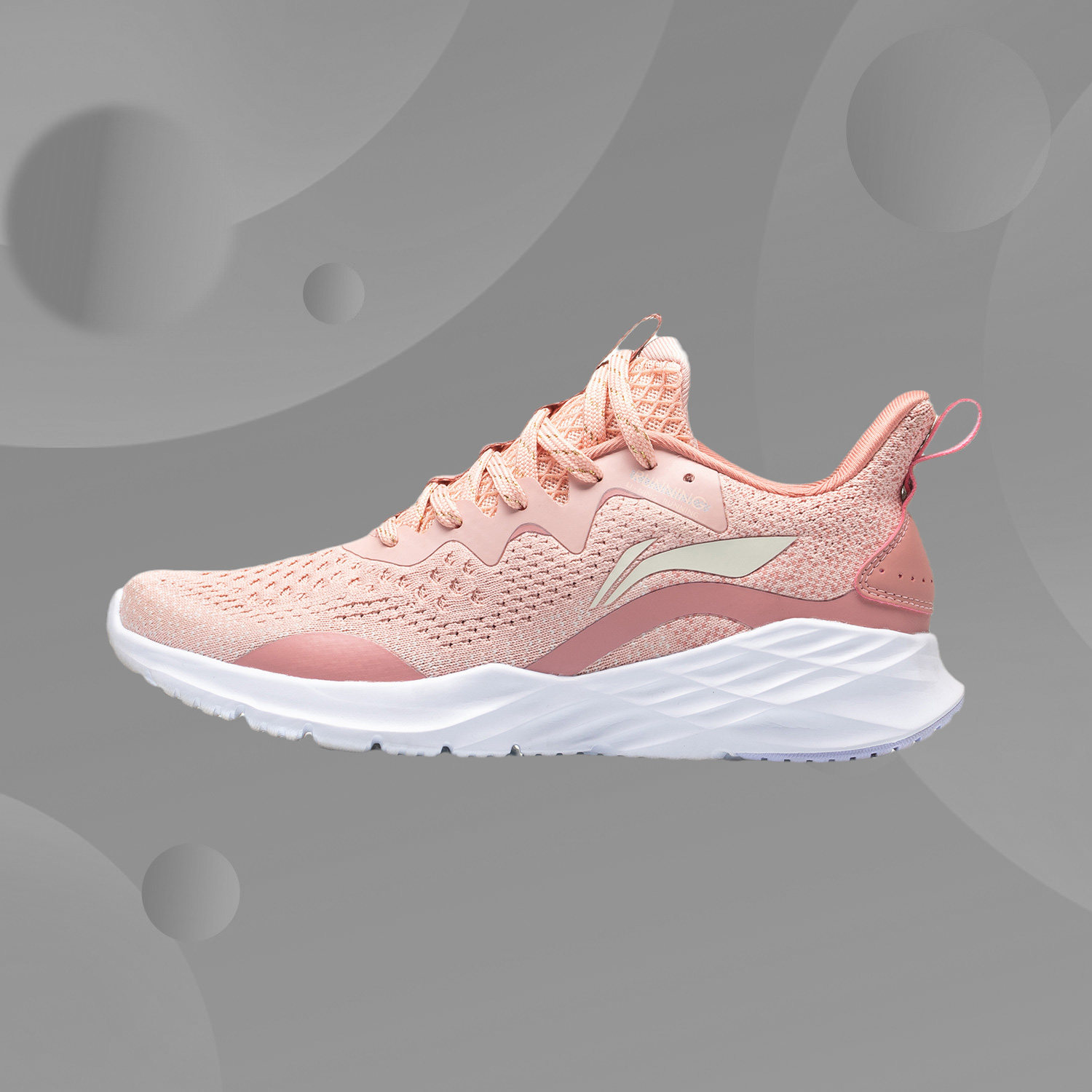Lining Li Ning Running shoes Female shoes Official new light shock absorbing breathable sneakers ARHQ238