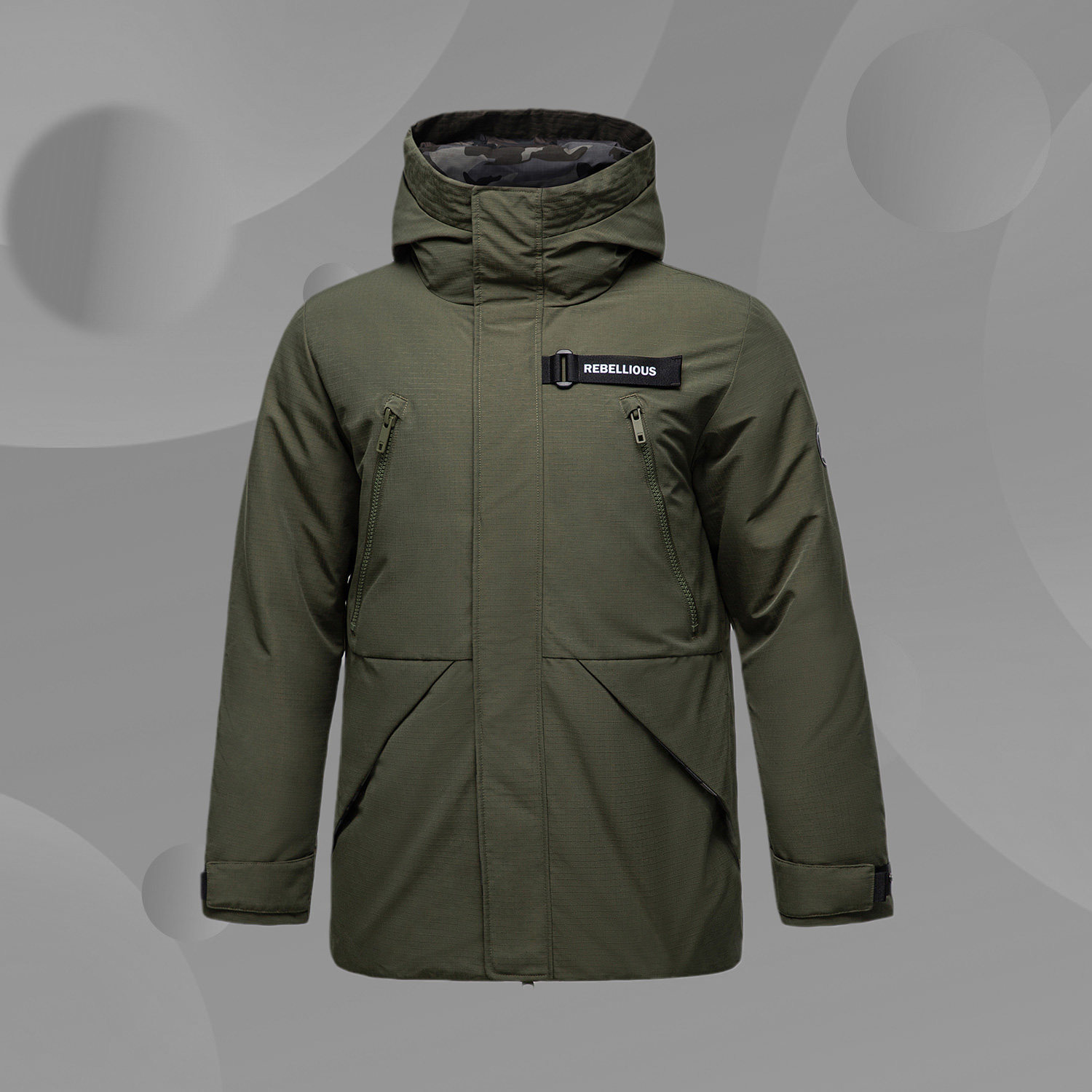 Li Ning 2020 Winter New Men's Medium and Long Edition Warm Windproof Hat Casual Jacket Down Jacket