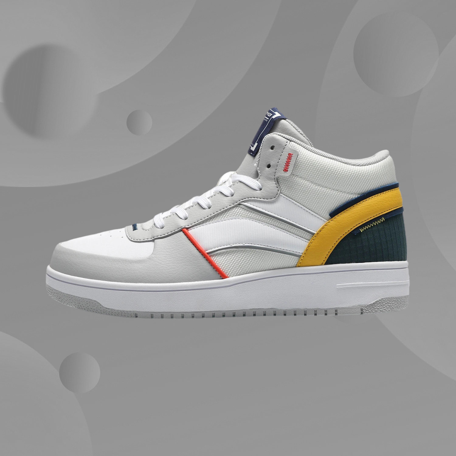 Li Ning Casual Shoes Men's Shoes Sports Fashion Series Men's Shock Absorbing Wear-resistant Comfortable Middle Cylinder Sports Shoes AGCQ297