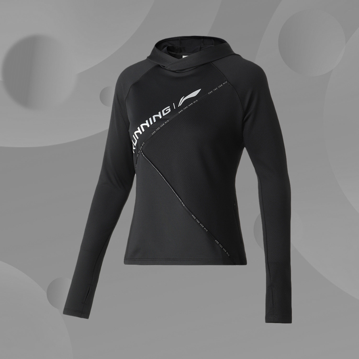 Li Ning Women's Running Series Fashion Casual Fashion Hooded Long Sleeve Pullover T-shirt ATLQ064-4