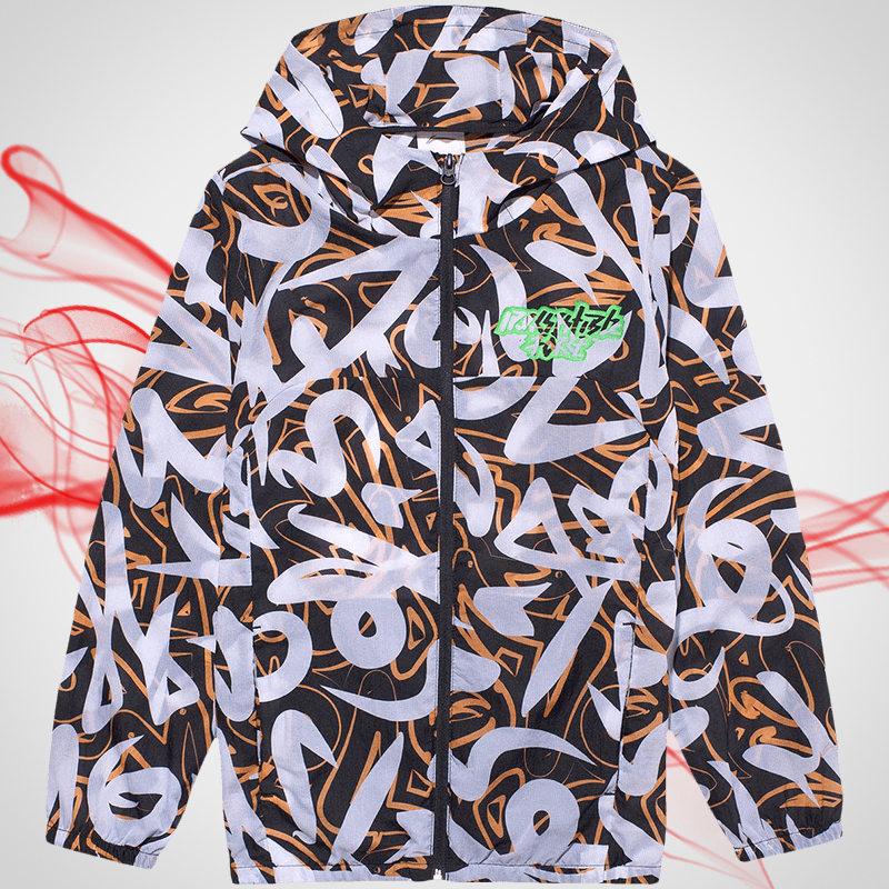 Li Ning Boy Basketball Series Tide Woven Sports Windbreaker 2021 Summer New YFDQ055