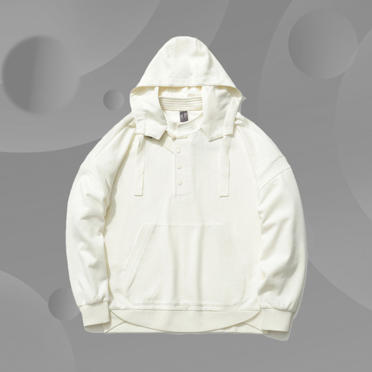 New Li Ning Jackie Chan Kung Fu series Men's loose sleeves Brief about pure color Lianhood sports shirt AWDR241