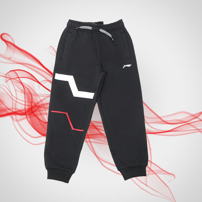 Li Ning 20 winter new children in the boys sports leisure plus heat long trousers YKLQ271