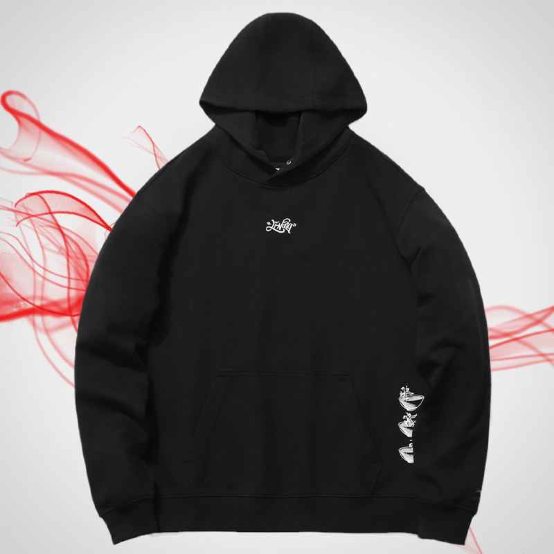 2021 spring Li Ning Wei pants thick cotton T skateboard series Men's loose cover with cap casual long sleeves AWDR117