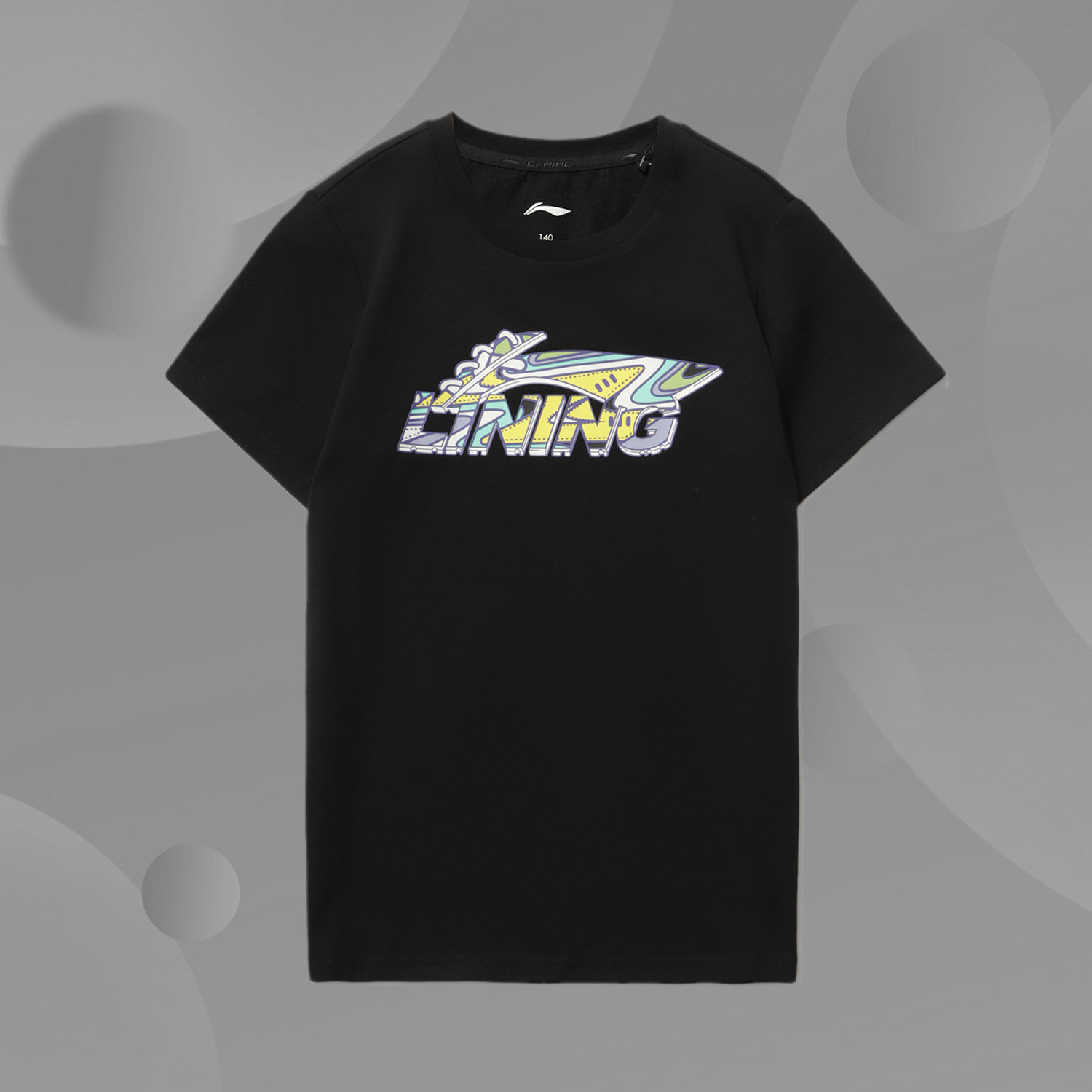 Li Ning Men's Small Children's Sports Trend Series Crewneck Short Sleeve T-shirt 2021 Summer New YTSR123