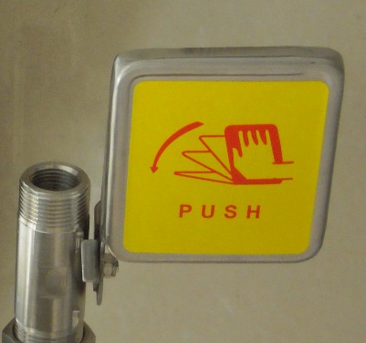 Eye-washing machine ball valve stainless steel ball valve with push plate washout eyeball ball valve external thread 30mm 
