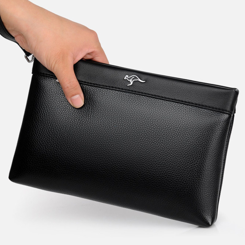 Barnes & Noble Kangaroo Clutch Bag Men's New Trend Large Capacity Men's Bag Business Soft Leather Hand Bag Male Leather Bag Hand Bag Hand Bag