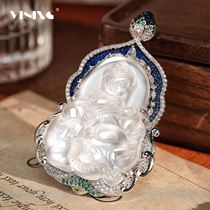 VISING ювелирный натуральный стеклянный вид quartz jade water water jade Jade Puxian bodhisattva кулон кулон сопоставимый